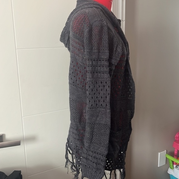 XL12 Blue crush loose knit cardigan - Picture 4 of 5